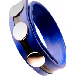 Generique Cockring Rubber 3 snaps Bleu